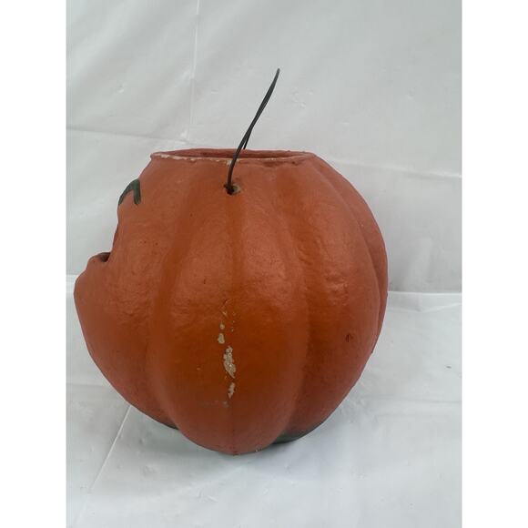 Halloween Folk Art Primitive Paper Mache Jack O Lantern Seasons Gone By - Picture 6 of 10